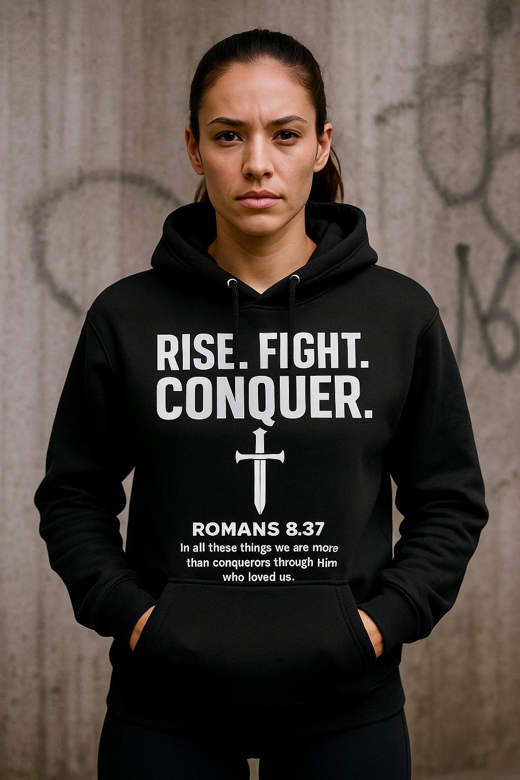 Rise. Fight. Conquer. – Performance Hoodie