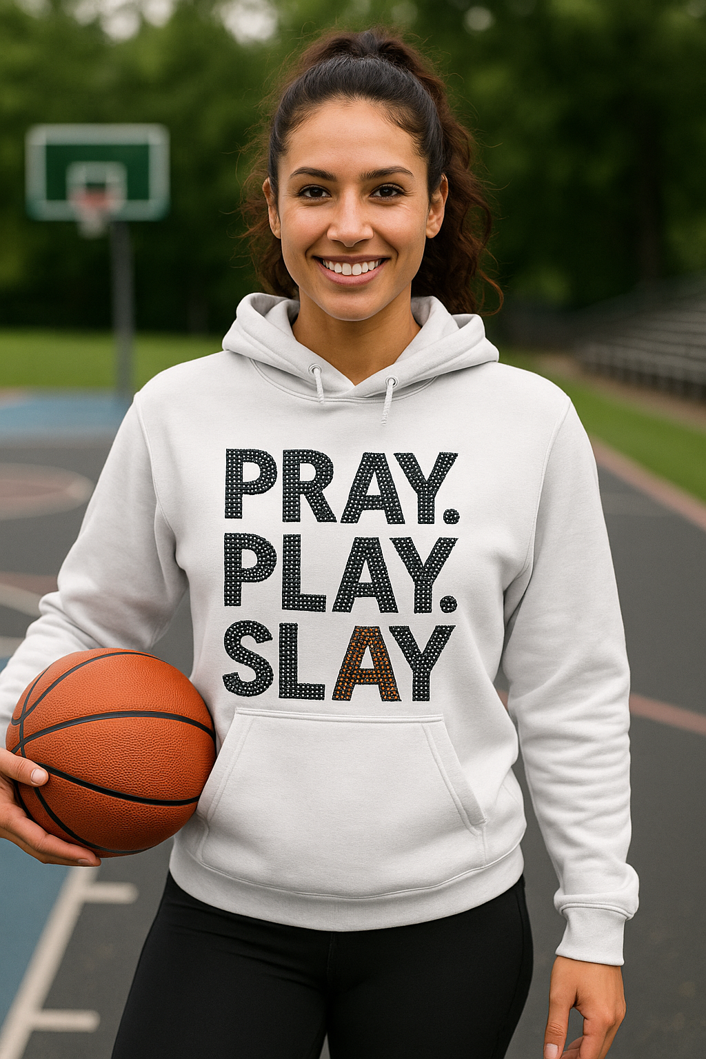 Pray. Play. Slay. – Performance Hoodie