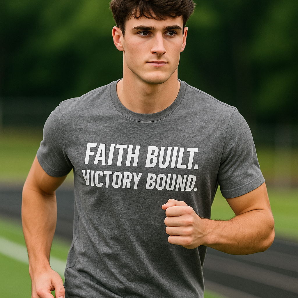 Faith Built. Victory Bound. – Performance Tee
