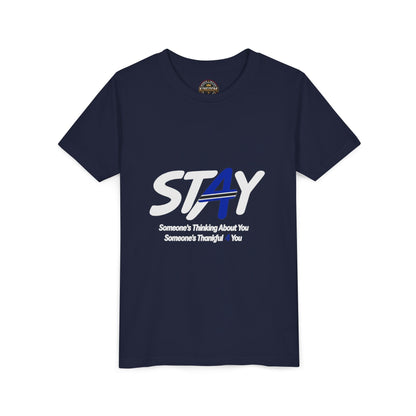 YOUTH SIZED---STAY Law Enforcement Mental Health Shirt | Thin Blue Line Awareness Apparel