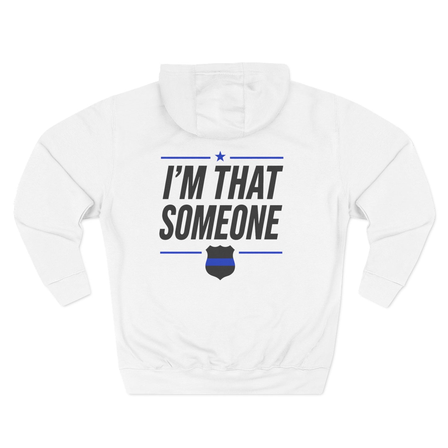 STAY Law Enforcement Mental Health Shirt | Thin Blue Line Awareness Three-Panel Fleece Hoodie