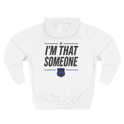 STAY Law Enforcement Mental Health Shirt | Thin Blue Line Awareness Three-Panel Fleece Hoodie