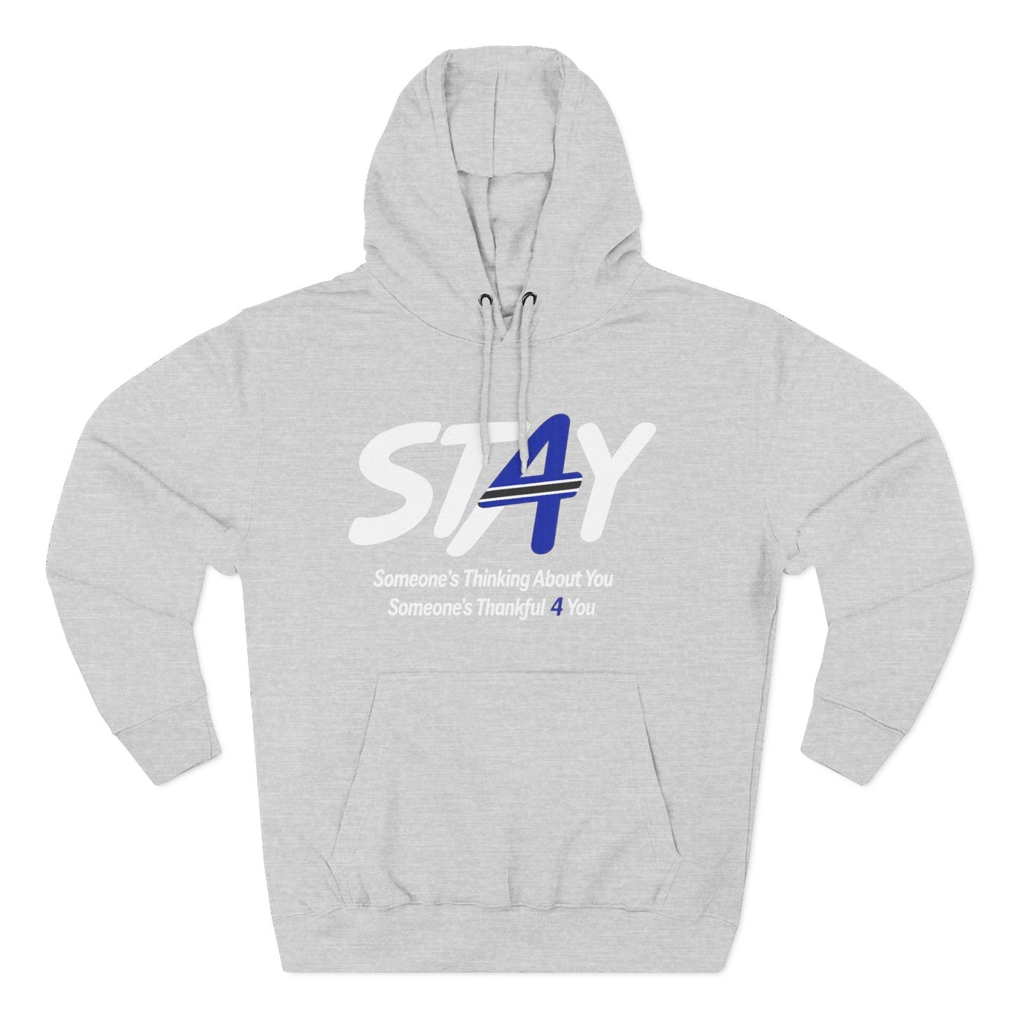 STAY Law Enforcement Mental Health Shirt | Thin Blue Line Awareness Three-Panel Fleece Hoodie