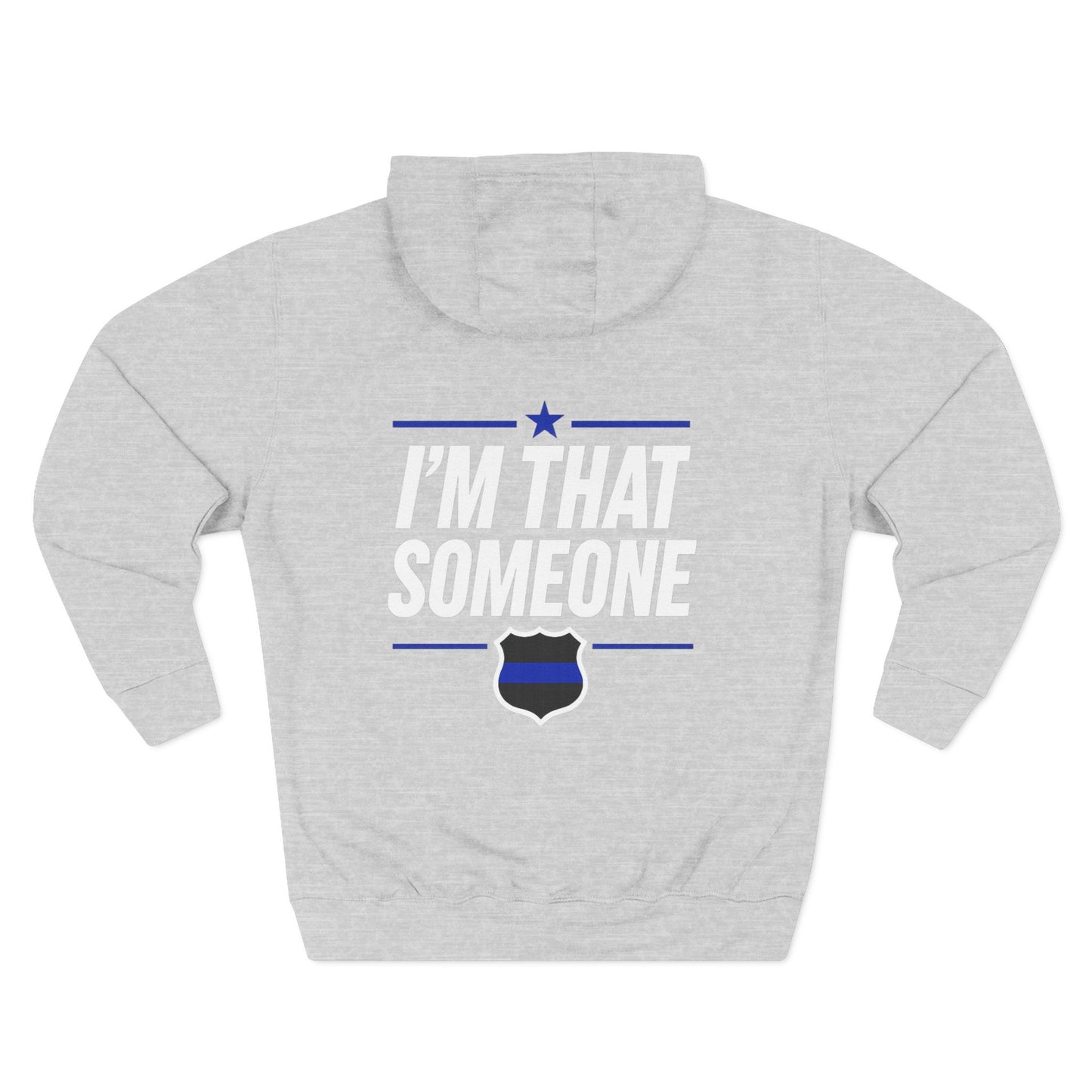 STAY Law Enforcement Mental Health Shirt | Thin Blue Line Awareness Three-Panel Fleece Hoodie