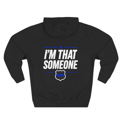 STAY Law Enforcement Mental Health Shirt | Thin Blue Line Awareness Three-Panel Fleece Hoodie