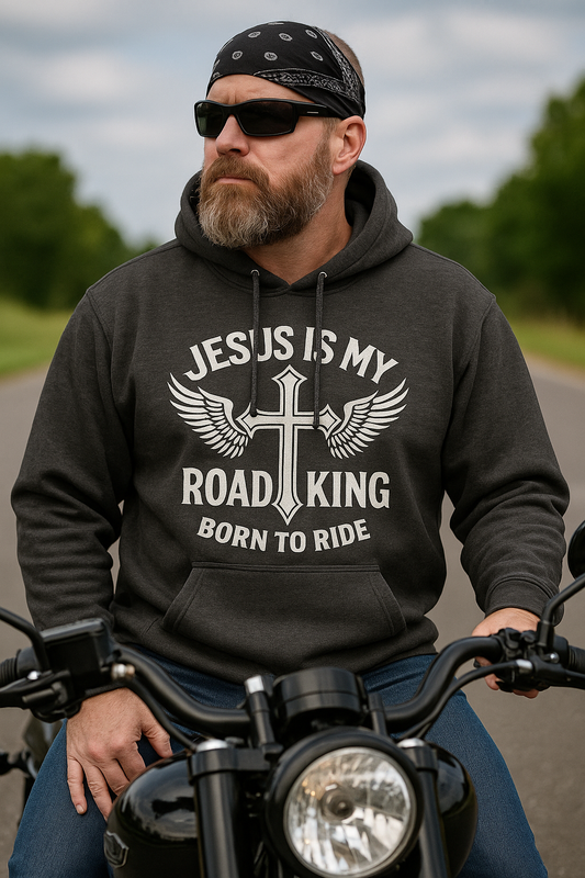 Jesus Is My Road King – Born to Ride Hoodie