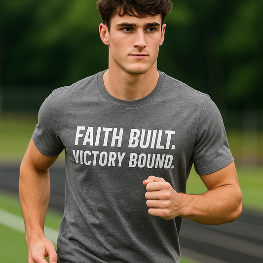 Faith Built. Victory Bound. – Performance Tee